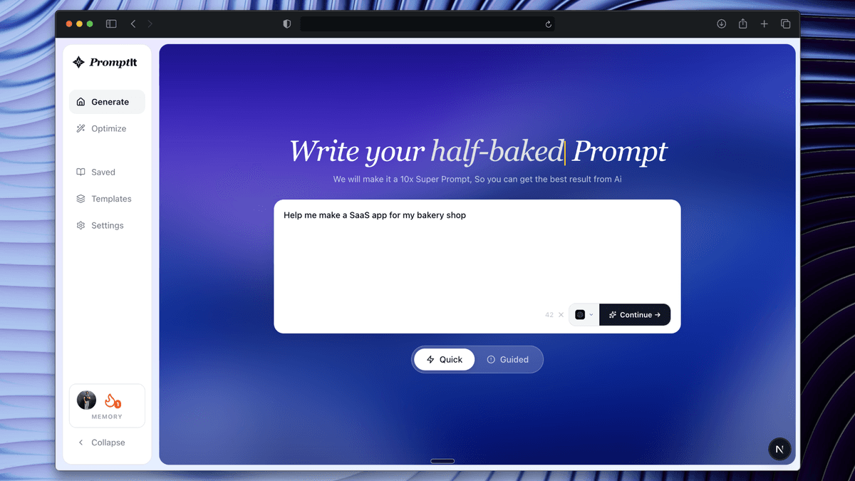 Prompt𝙸t𝙸n Prompt Generator